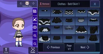 Gacha Lavender Skirts