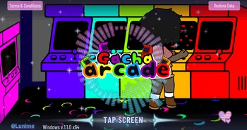 Gacha Arcade Pantalla de Inicio