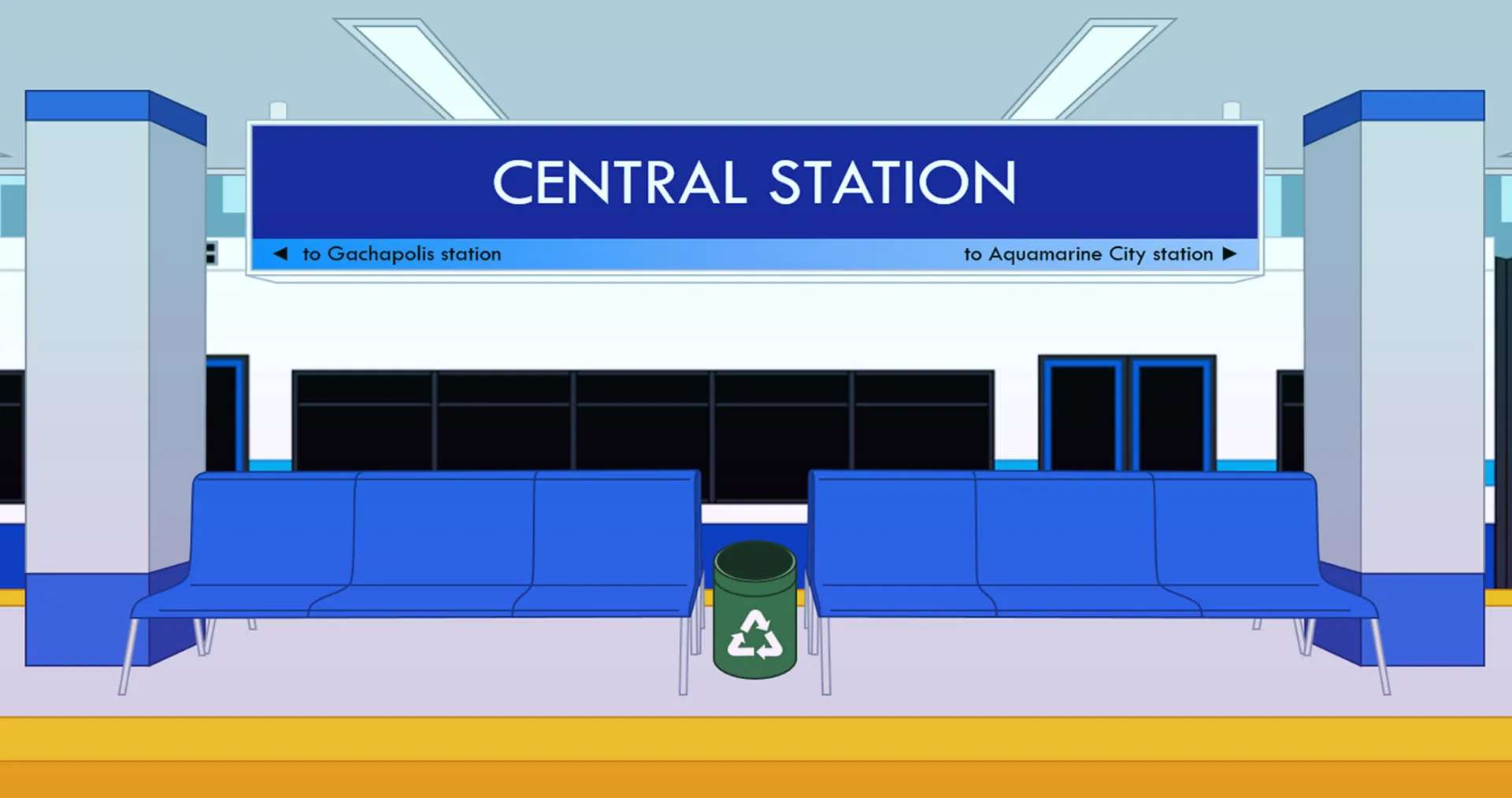 Gacha central station backgrounds